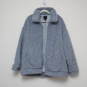 New Look blue sherpa coat